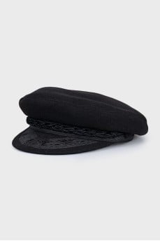 Cap with a decorative element on the front