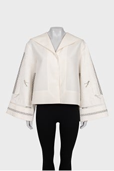 Embroidered loose-fitting shirt