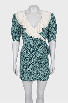 White collar dress with floral print