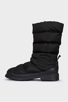 Quilted textile boots