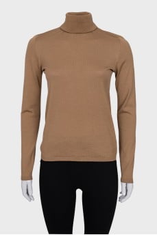 Brown high neck golf