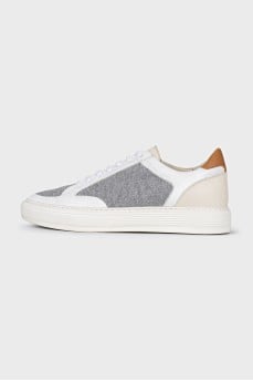Men's sneakers made of textile and leather