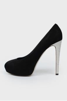 Rene Caovilla shoes with silver stilettos