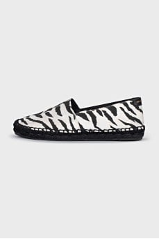 Black and white espadrilles