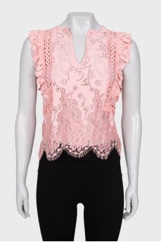 Pink lace blouse