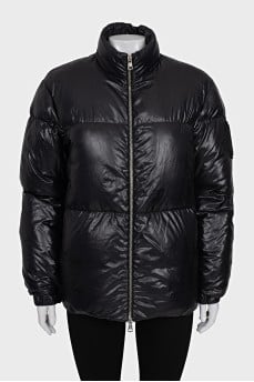 Black straight-cut down jacket