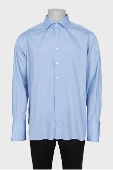 Men's light blue straight shirt