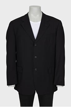 Men's straight-cut wool suit