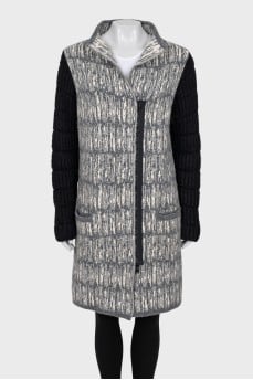 Long cardigan with a zipper