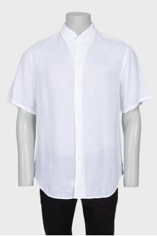 Men's white linen shirt