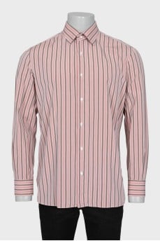 Men's pink striped shirt