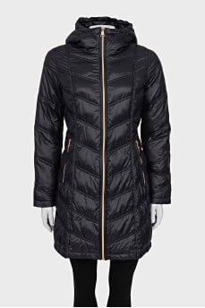 Fitted jacket with a zipper