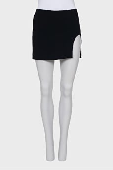 Mini skirt with a cutout