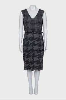 Gray printed dress