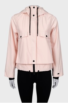 Pink jacket with a hood