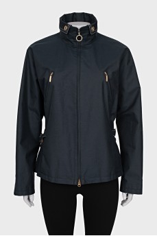 Jacket with a zipper and pockets