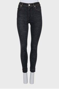 Gray skinny fit jeans
