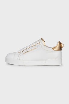 White leather Portofino sneakers