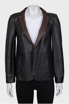 Reversible leather jacket