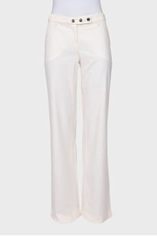 Штани прямого крою на блискавці та кнопках
