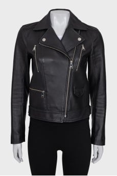 Black leather jacket