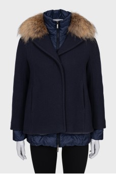 Set of a cropped coat and jacket