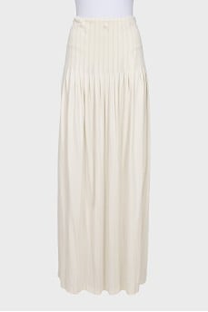 Maxi pleated skirt