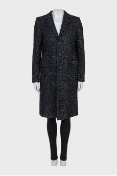 Black button-down coat