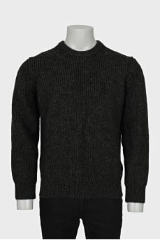 Men's green wool sweater