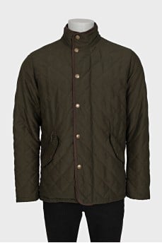 Men's insulated jacket with a zipper and buttons