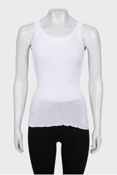 White ribbed tank top