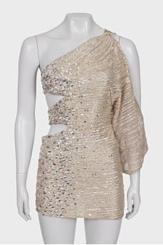 Cocktail dress with silver decor