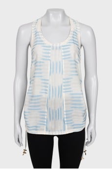 Oversized striped tank top