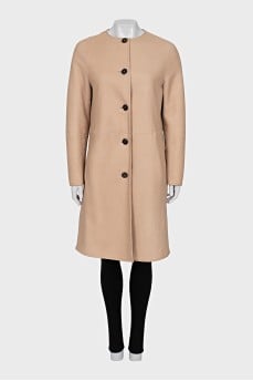 Double-sided lamb fur coat