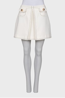 Skirt with contrast stitching