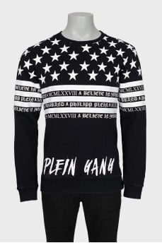 Men's sweatshirt with a signature print