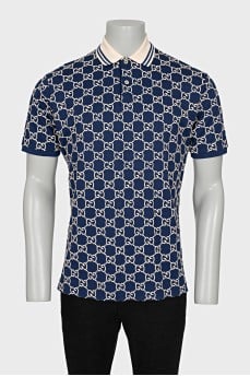 Men's polo shirt with branded embroidery