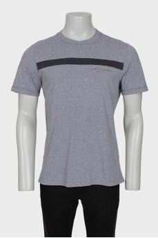 Men's gray straight-cut t-shirt