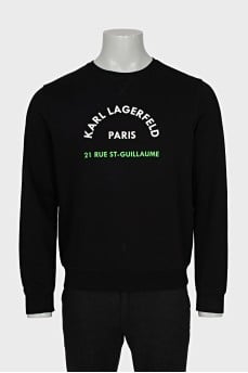 Men's black sweatshirt with logo