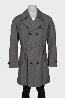 Men's coat with a small print