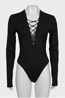 Black long sleeve bodysuit
