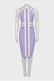 Bodycon dress with a zip at the front