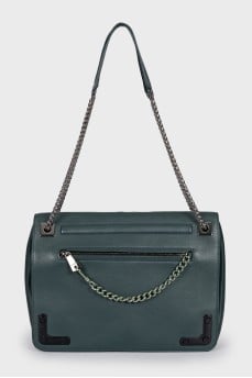 Green leather bag