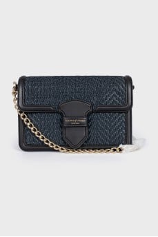 Black wicker bag