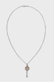 Silver key pendant