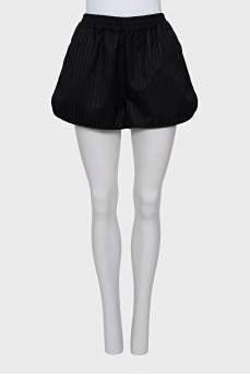Black striped shorts