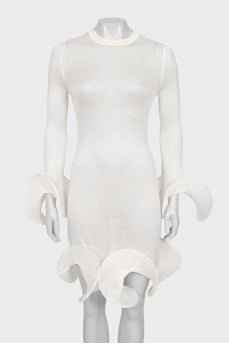 Bodycon dress with voluminous decor