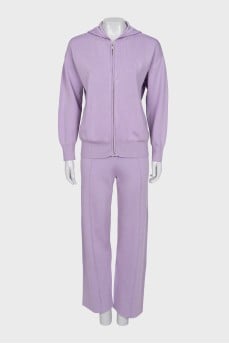 Purple suit with arrows