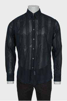 Men's black striped shirt