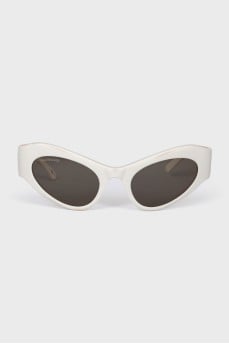 Sunglasses with white frames